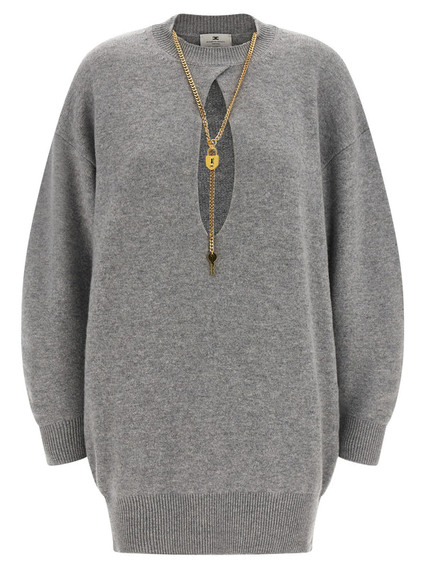 Necklace Dress Dresses Gray