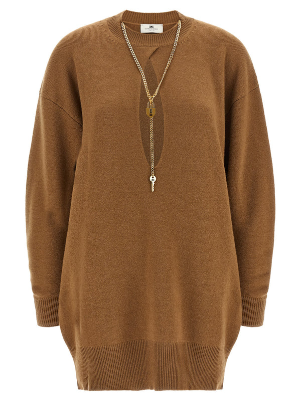 Necklace Dress Dresses Brown