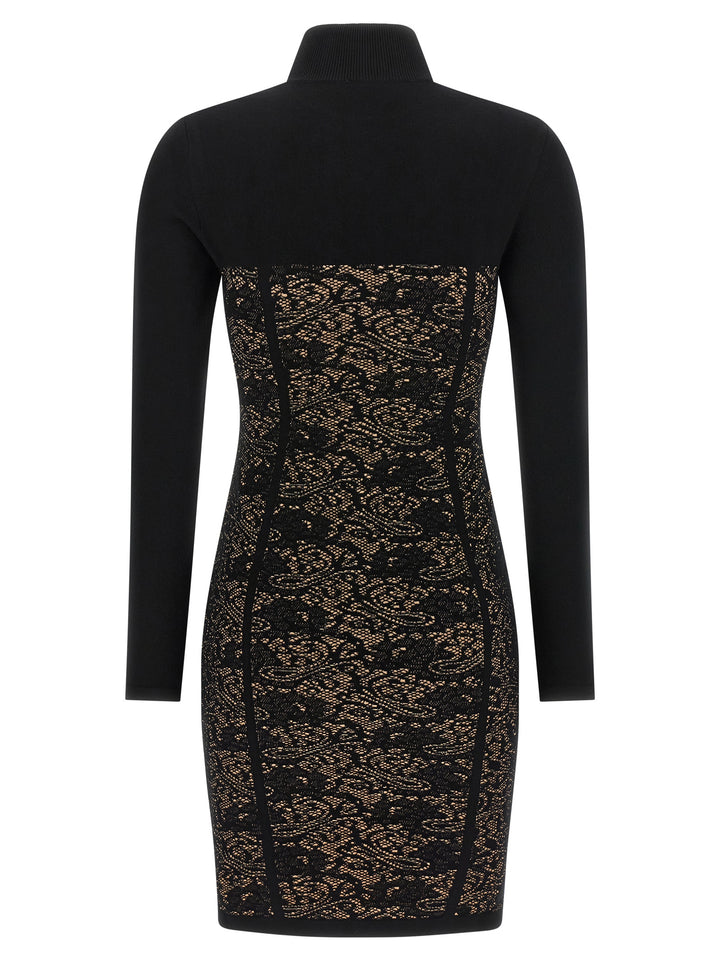 Elisabetta Franchi Jacquard Dress Dresses - Black | 25d6683647d46b4f12a0d27c162d16e15d65d10d