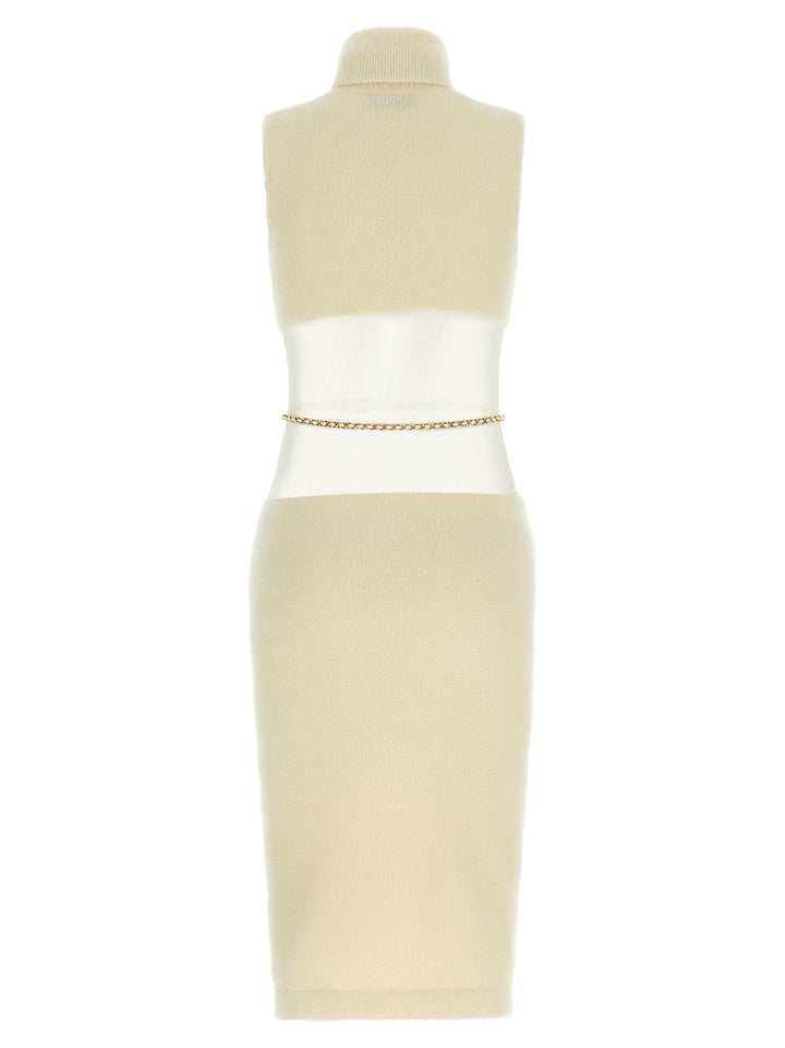 Elisabetta Franchi Gauze Insert Dress Dresses - White | 4fc434c2072407fde0fb635e0da973d62c8b761c