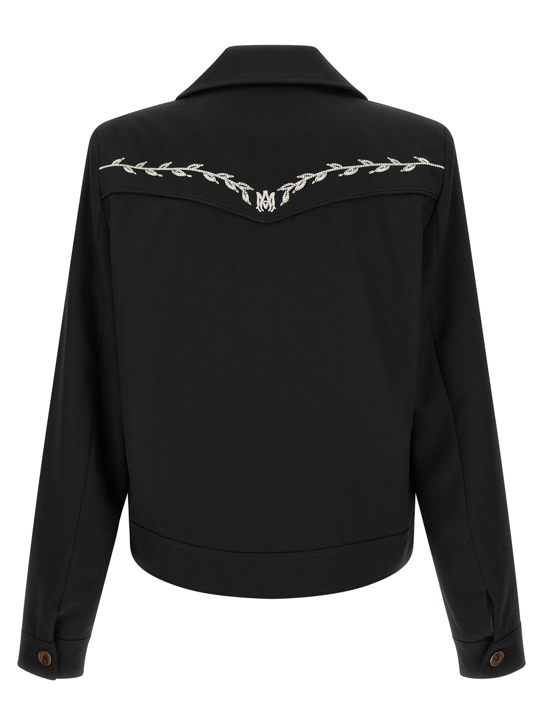 Amiri Western Jacket With Embroideries Puffer Jackets - Black | d7b94a3d305c497d3d6fea2dccffa5ddcfd97918