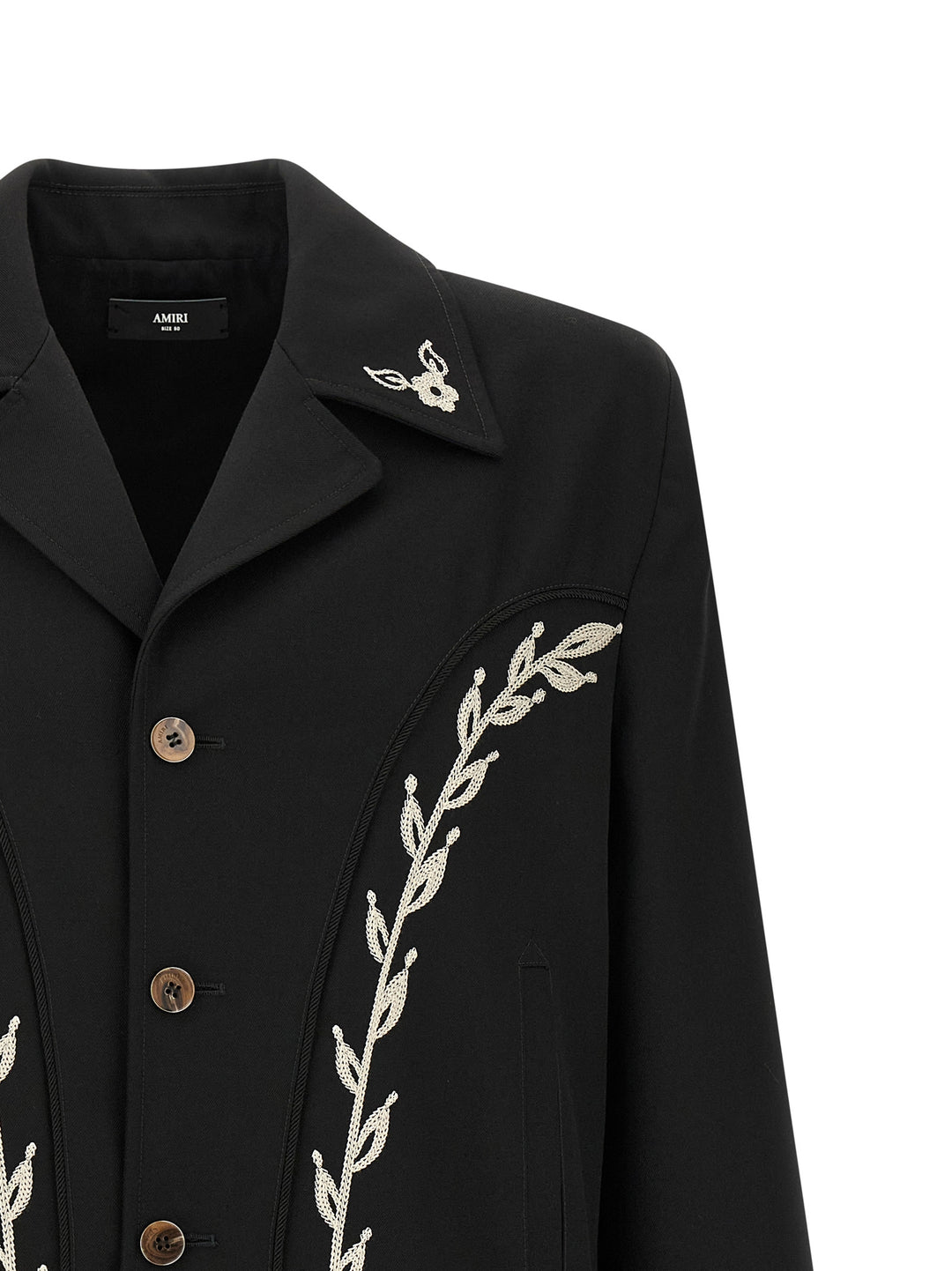Amiri Western Jacket With Embroideries Puffer Jackets - Black | d2ff0dc002fba54f05771356069037bfbc95d29e