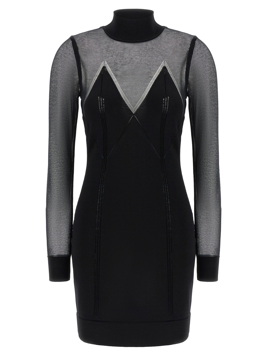 Elisabetta Franchi Dress With Transparencies Dresses - Black | ff61e1439312dd199a8a2a8b4a7fb75a29cef443