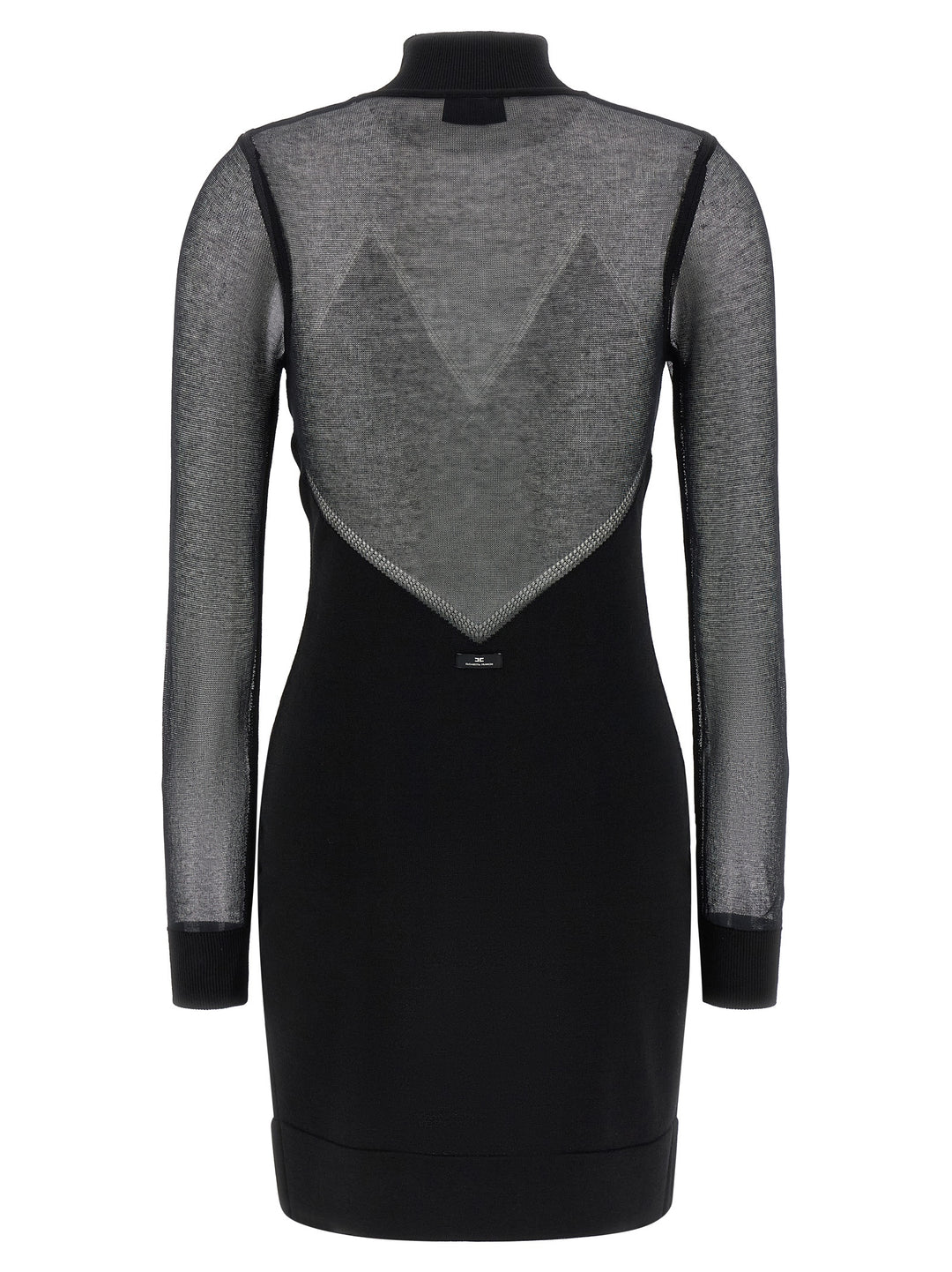 Elisabetta Franchi Dress With Transparencies Dresses - Black | 788014b6973d5b2c23b389e2cf2273313784ec7d