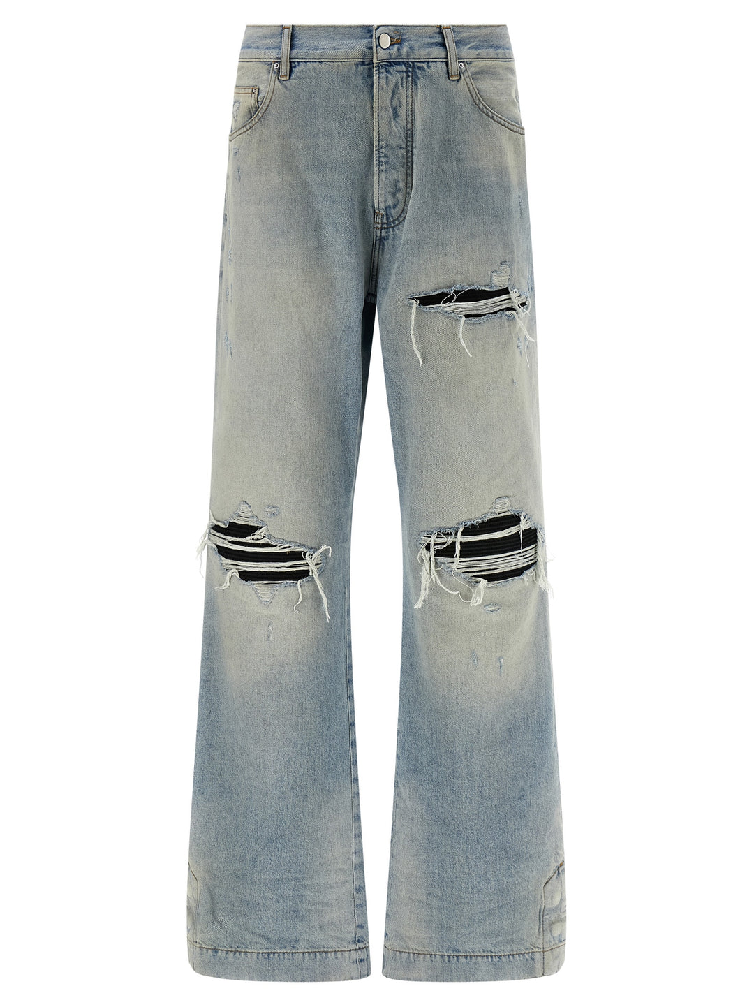 Amiri Mx1 Straight Flare Jeans - Light Blue | e3dbbbfe3b3b112eb014bdde86aa7eacdfd2e48d