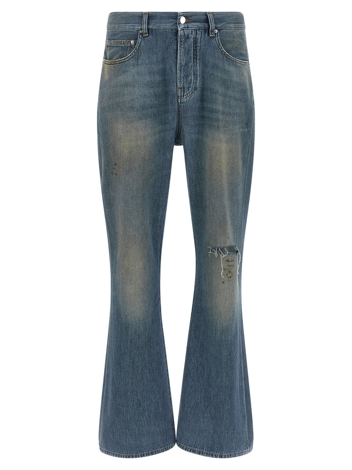 Amiri Slash Bootcut Jeans - Blue | f99599c00f428eb98177b8cbcf1cea663d8bef09