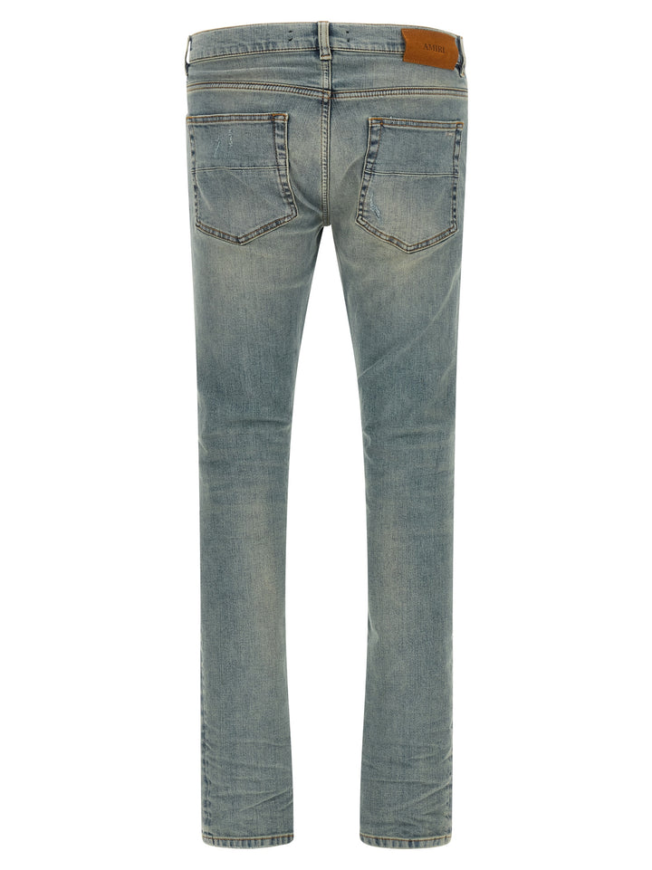 Amiri Flannel Mx1 Jeans - Light Blue | 54f5d080052ef4180c4a524a2e2ef2143287e84e