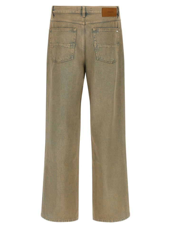 Amiri Wide Leg Jeans - Beige | 75fbabcbf9c39911160bef8f427a7deff35677d8