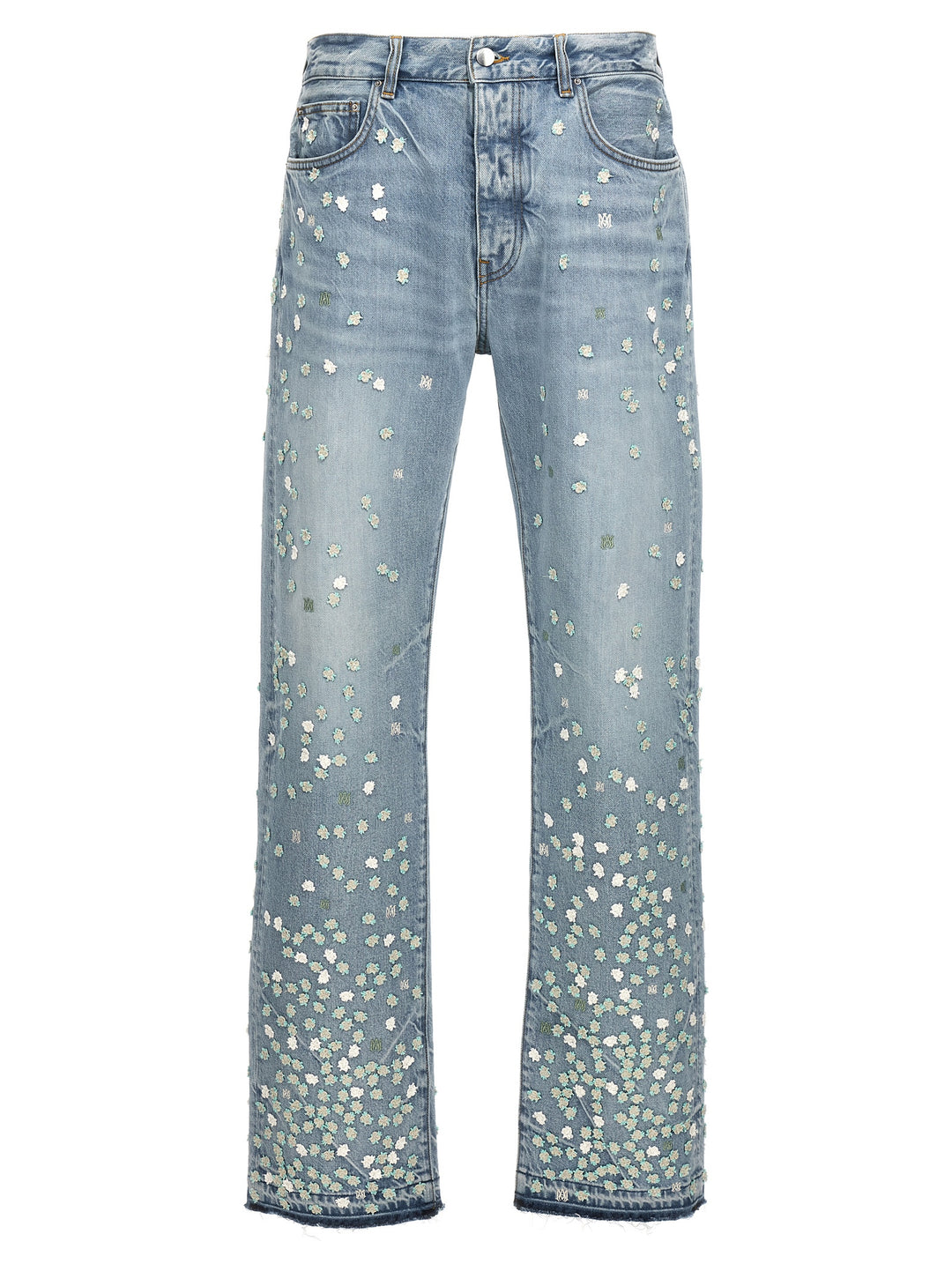 Floral Jeans Light Blue