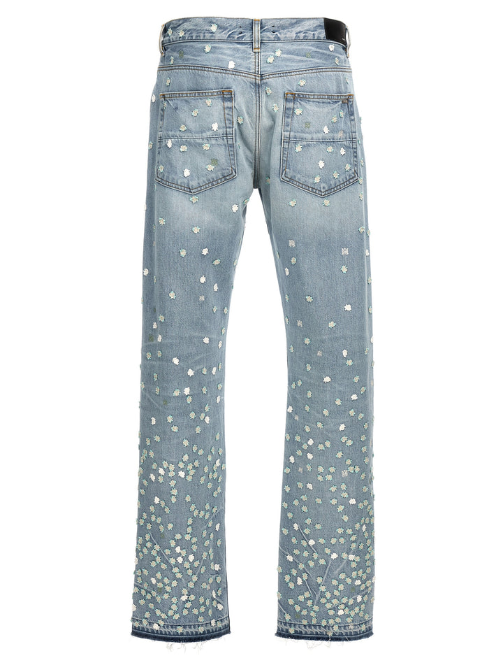 Floral Jeans Light Blue