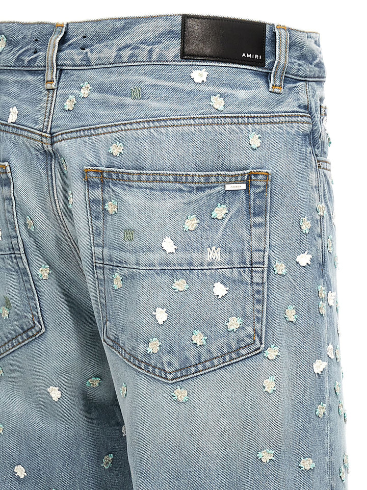 Floral Jeans Light Blue