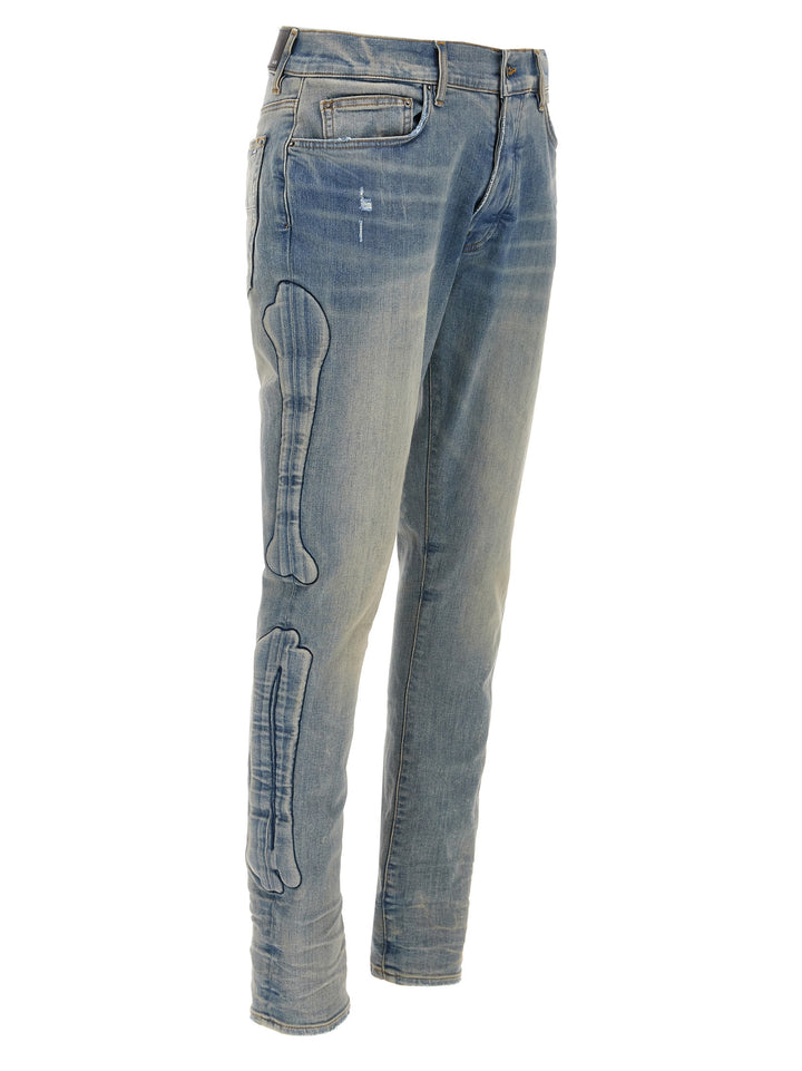 3d Bones Jeans Light Blue