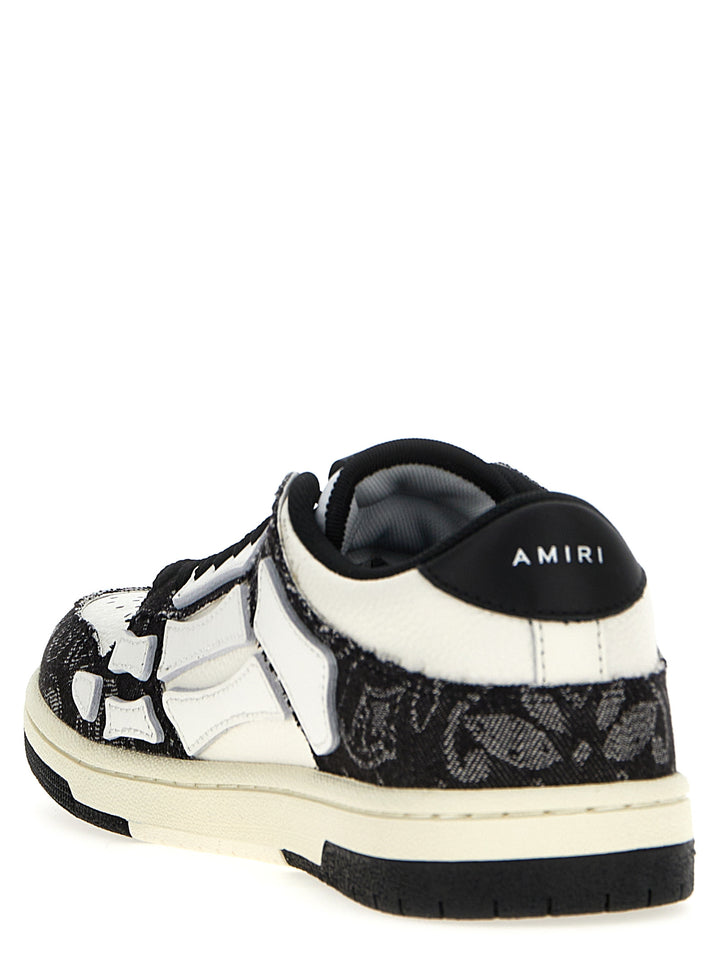 Bandana Denim Skel Top Low Sneakers White/Black