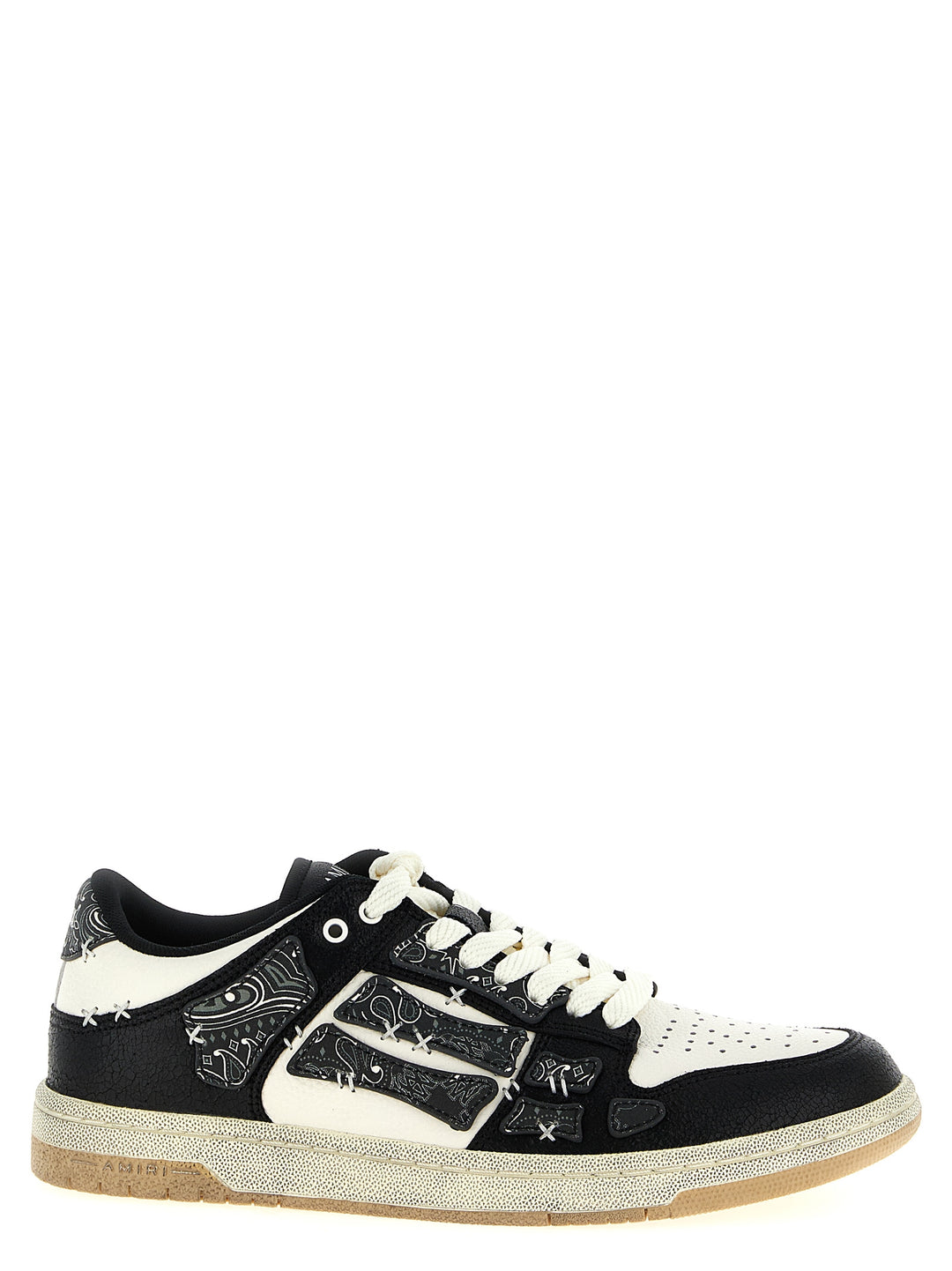 Amiri Bandana Skel Top Low Sneakers - Black | 27780b0b88f6267443e731c48f63e9af5a72b663