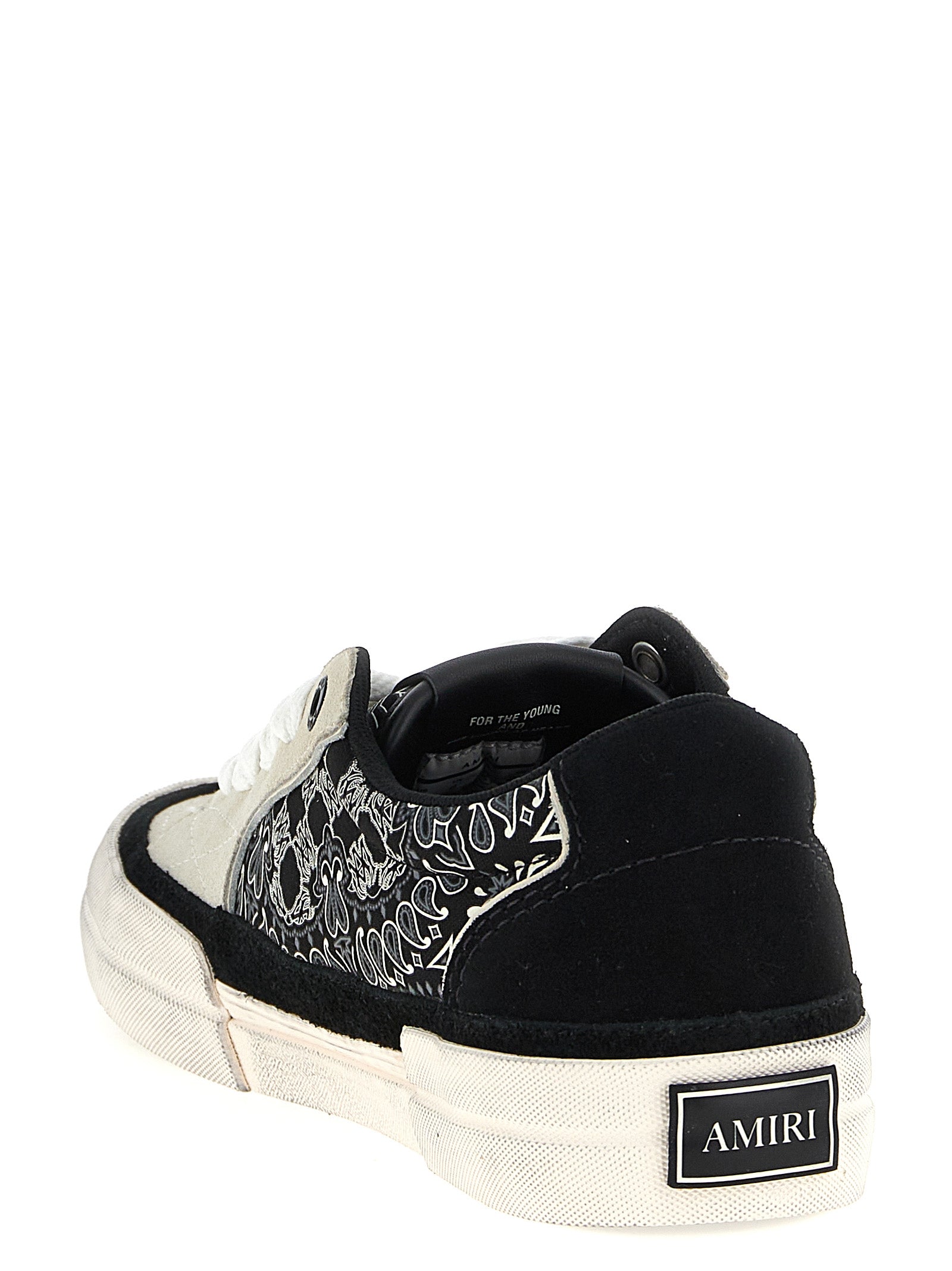 Amiri Bandana Sunset Skate Sneakers White/Black | Wanan Luxury