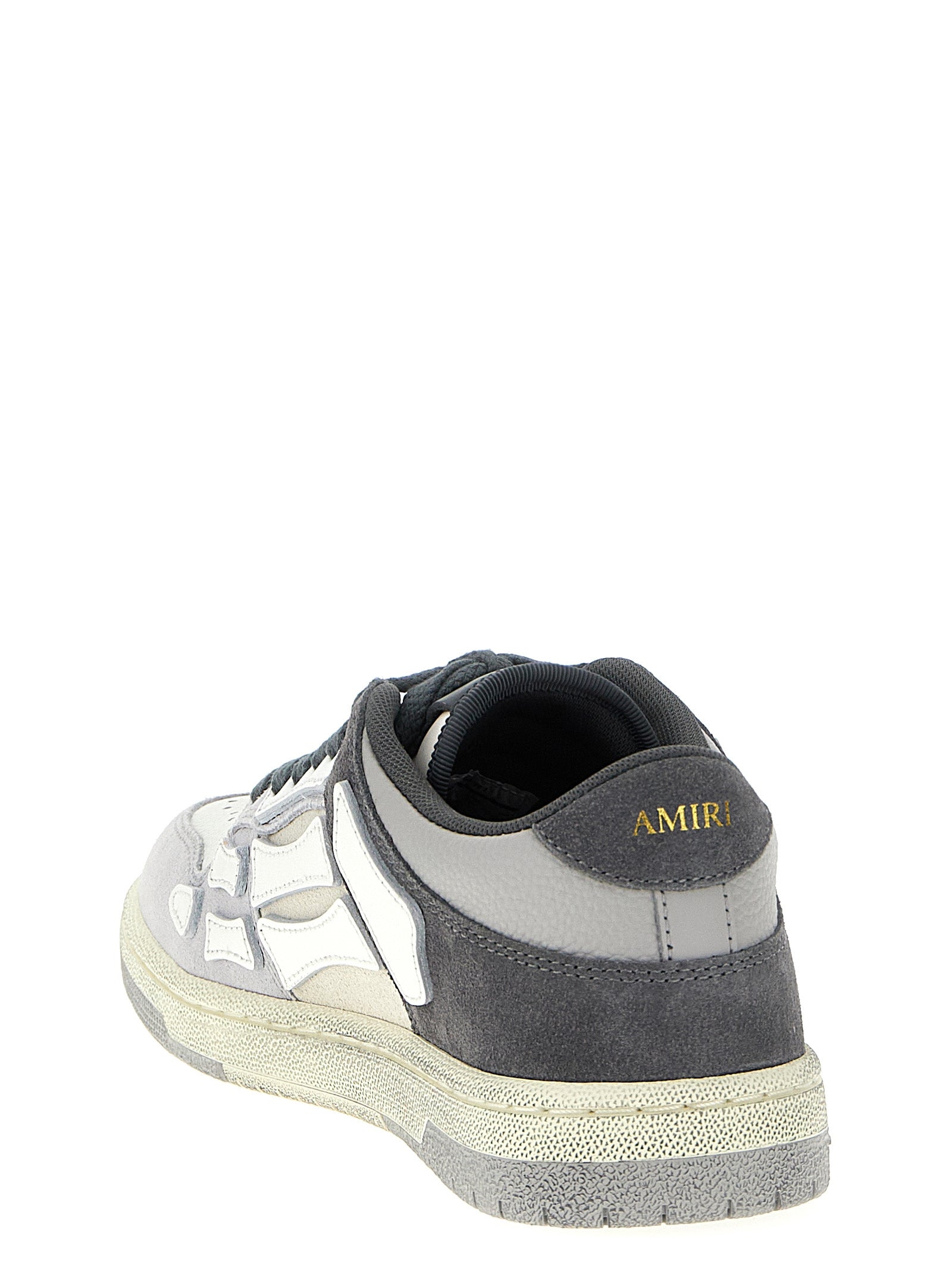 Amiri Distressed Skel Top Low Sneakers Gray | Wanan Luxury
