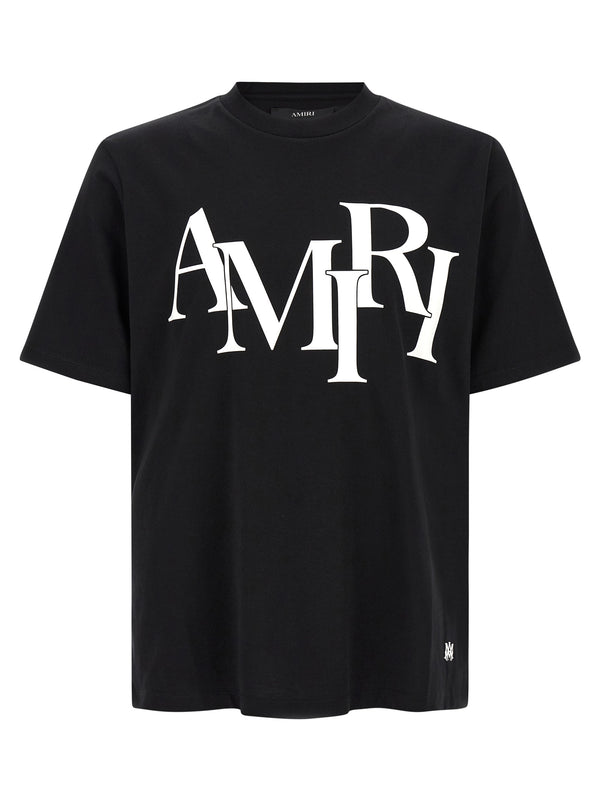 Staggered Logo T-Shirt Black