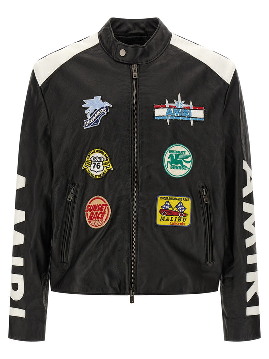 Amiri Patch Racer Puffer Jackets Black