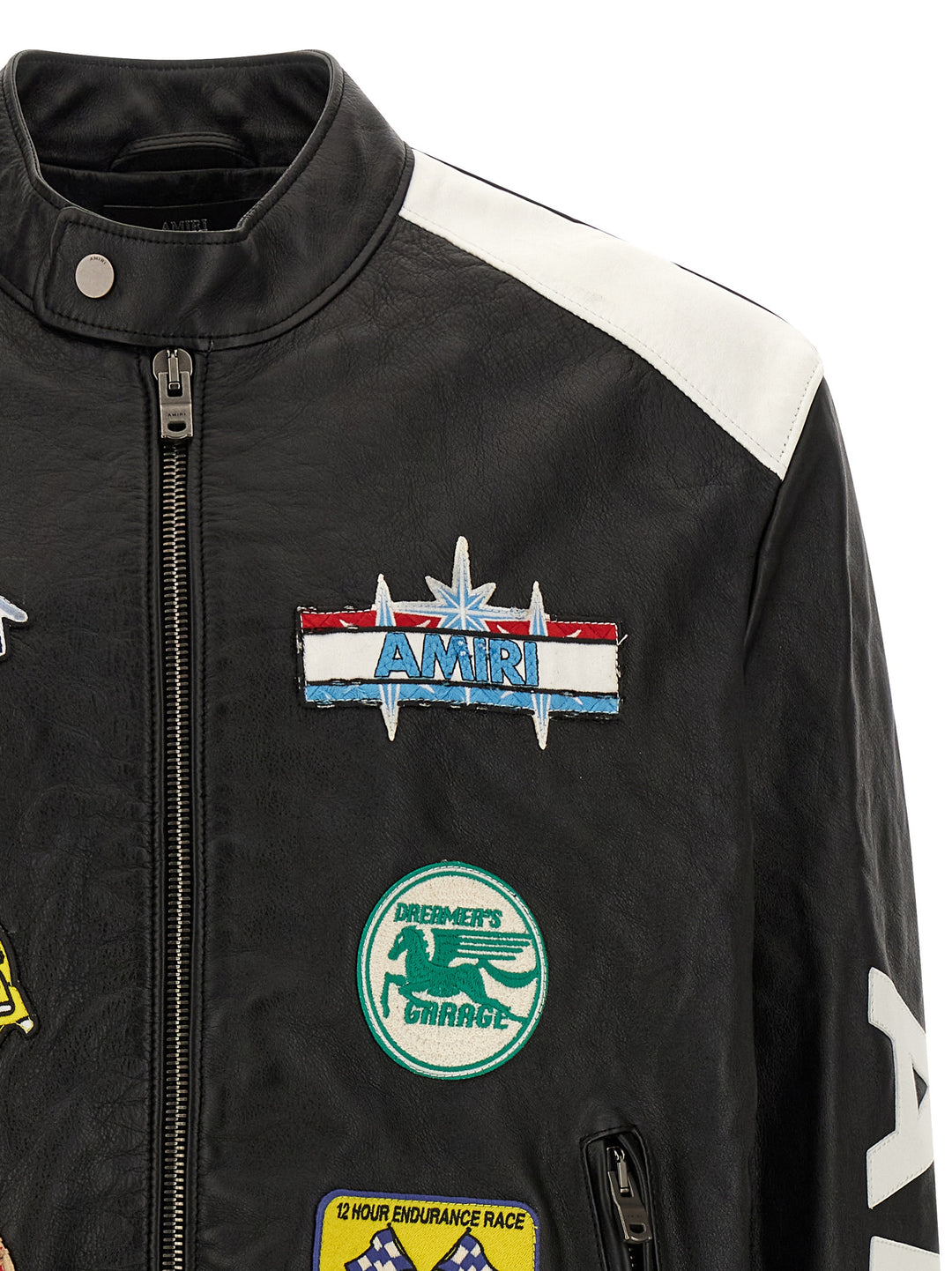 Amiri Amiri Patch Racer Puffer Jackets - Black | cdfcd568d81843ec1f7aea8f2f1bce23c64fedfb