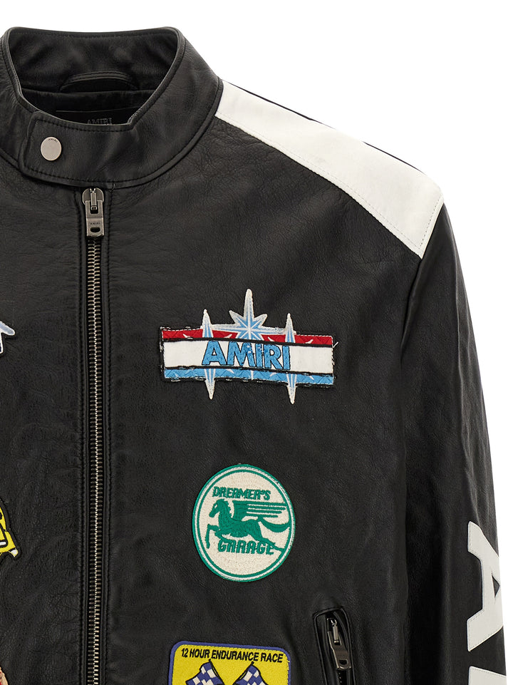 Amiri Amiri Patch Racer Puffer Jackets - Black | cdfcd568d81843ec1f7aea8f2f1bce23c64fedfb