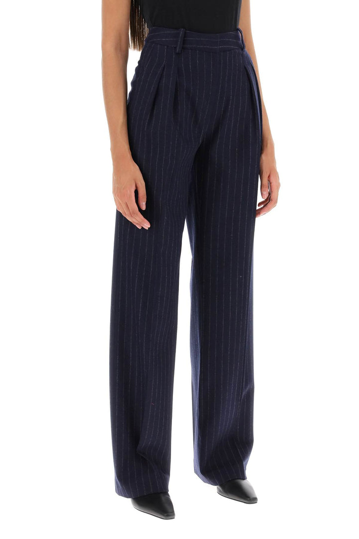 Amoya Pinstripe Wool Trousers