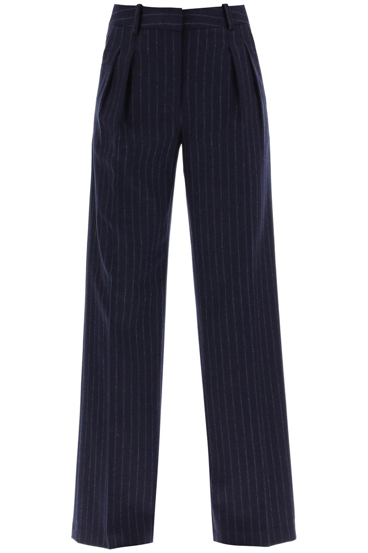 Amoya Pinstripe Wool Trousers