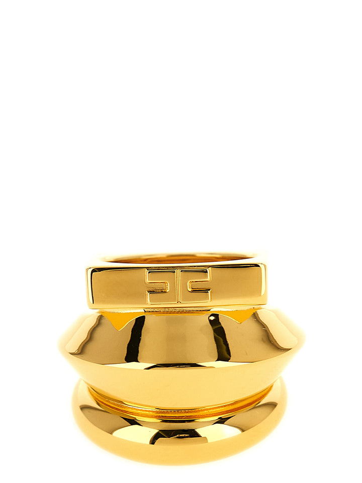 Elisabetta Franchi Three Band Ring Jewelry - Gold | 37ca974ee22d44c519cdfb22902480a32405f779