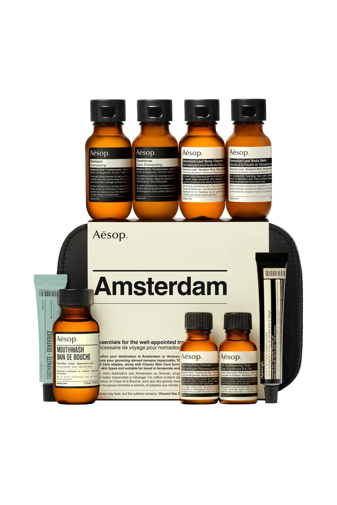 Amsterdam Essentials For The Well Appointed Traveller   10ml 3x15ml 5x50ml