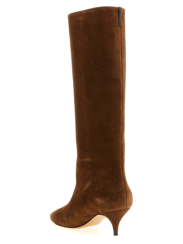 Fabiana Filippi High Suede Boots Boots and Ankle Boots - Brown | 7bb47199089a37e656374d82f5c68314e0f8c7fa