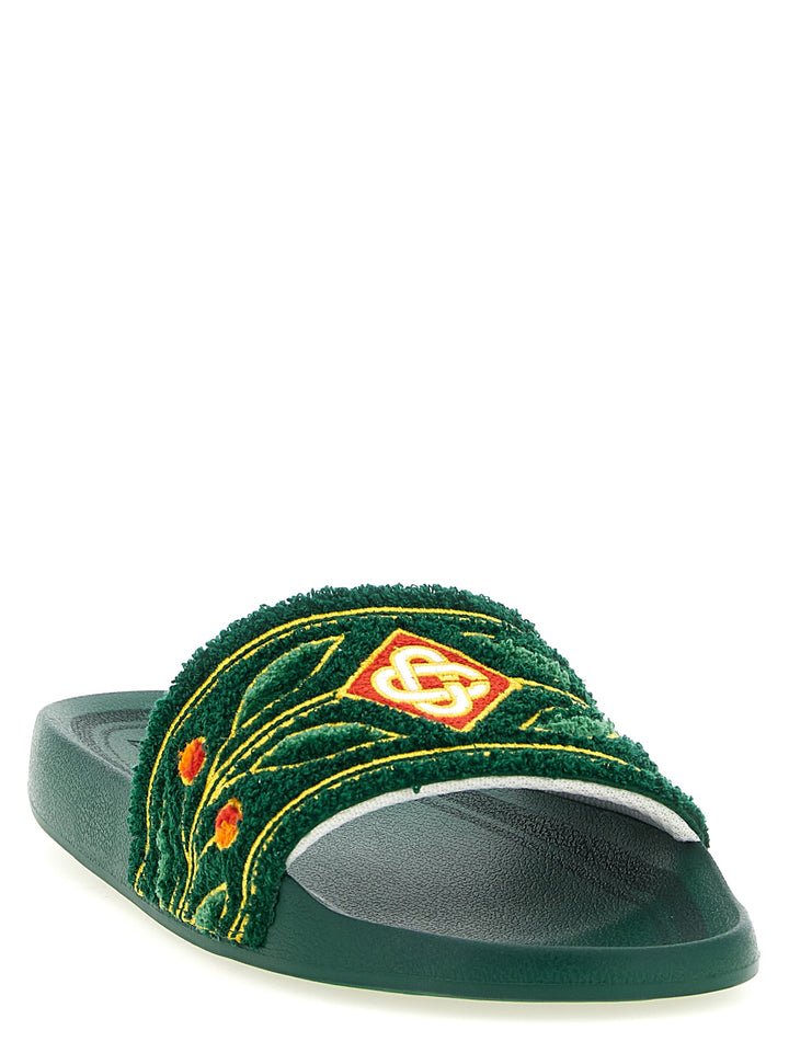 Casablanca Laurel Terry Sandals - Green | cd925d25bad8f02dc8026b51210cb13f991e0f95