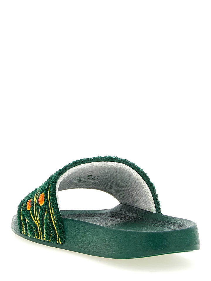 Casablanca Laurel Terry Sandals - Green | 9fdb4594de76eeab33adae263e165464765038cf