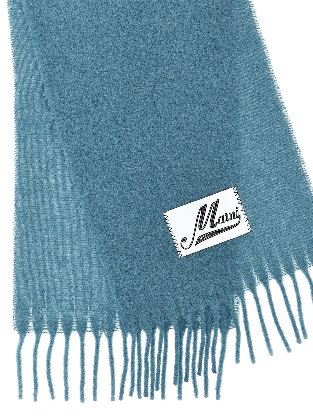 Logo Patch Scarf Scarves, Foulards Light Blue