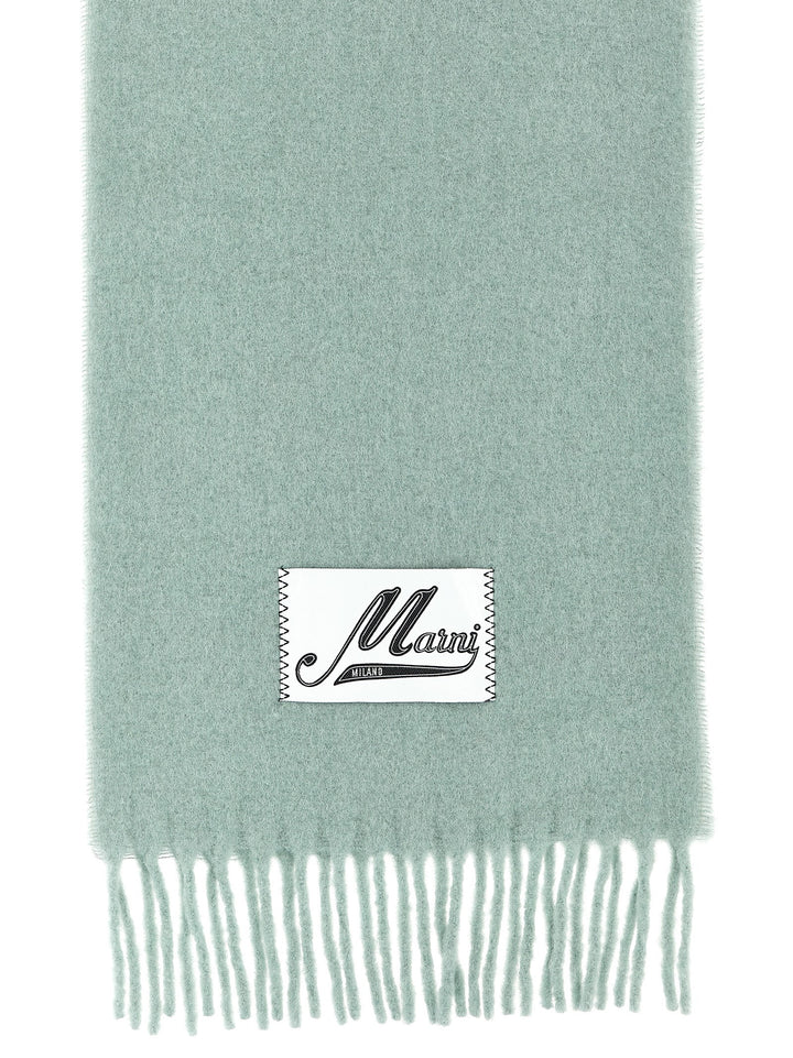 Logo Patch Scarf Scarves, Foulards Green