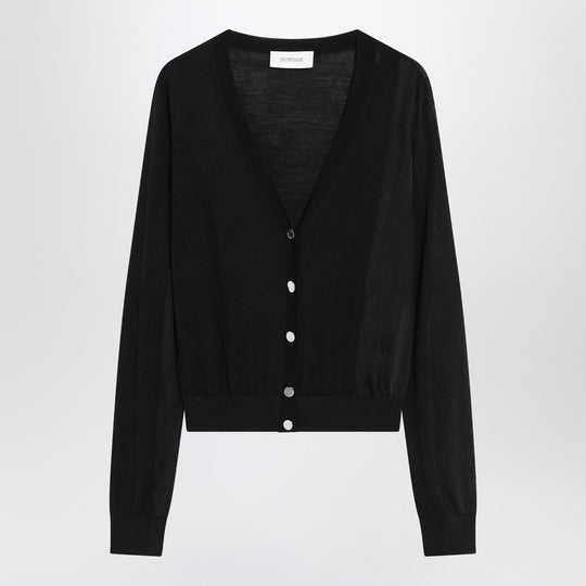 Black Wool Cardigan