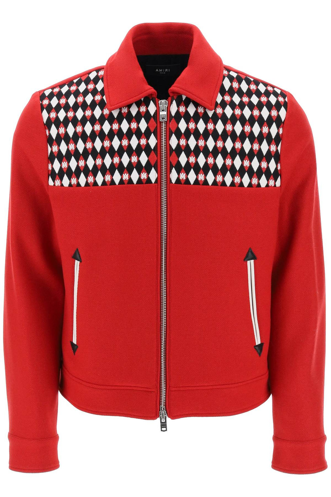 Wool Blouson Jacket With Embroidered Yoke