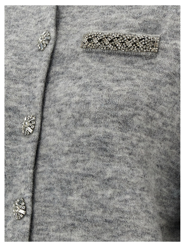 Grey Melange Sweater, Cardigans Gray