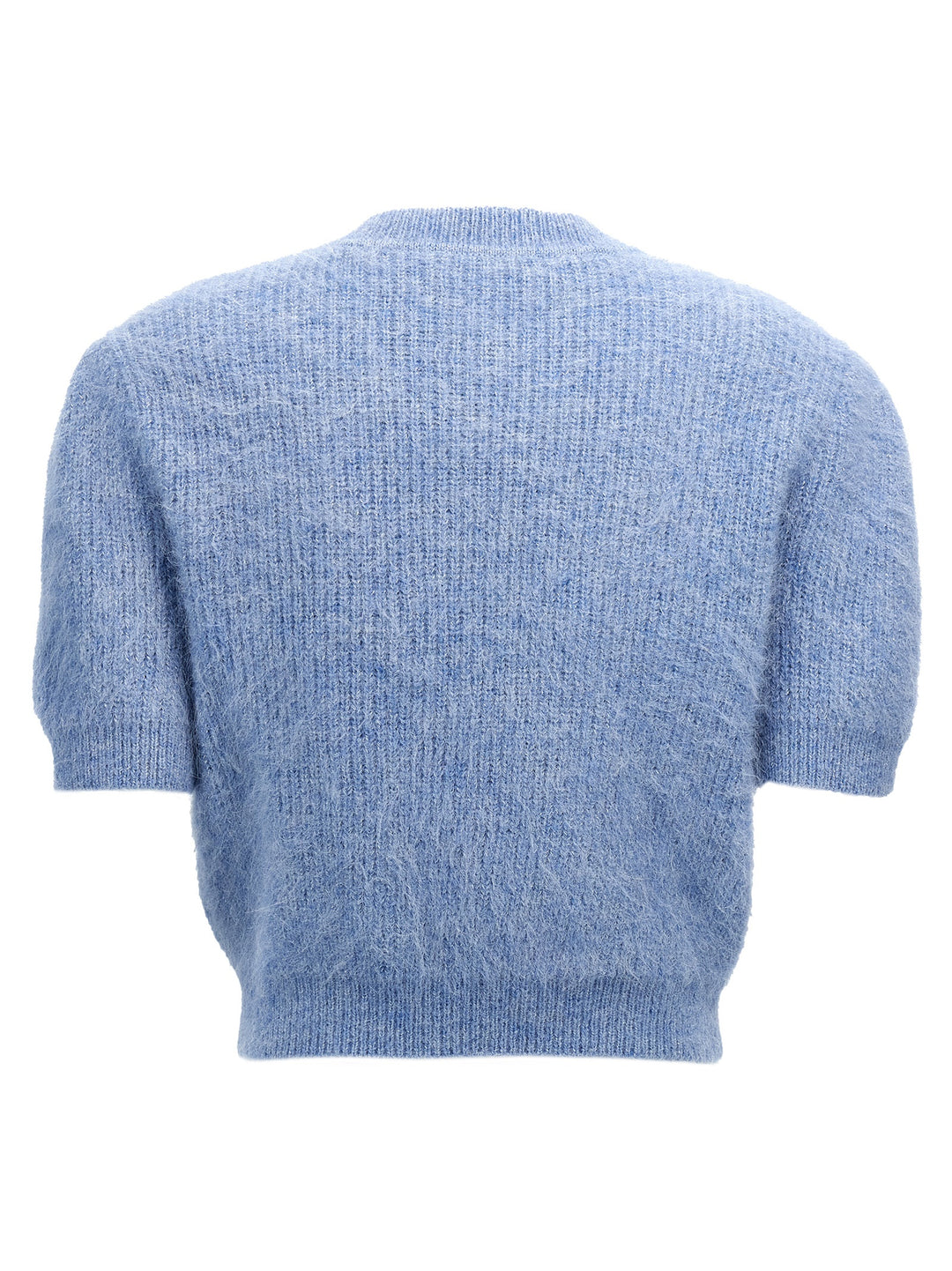 Blue Soft Knit Sweater, Cardigans Light Blue