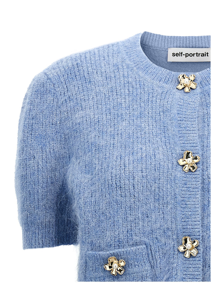 Blue Soft Knit Sweater, Cardigans Light Blue