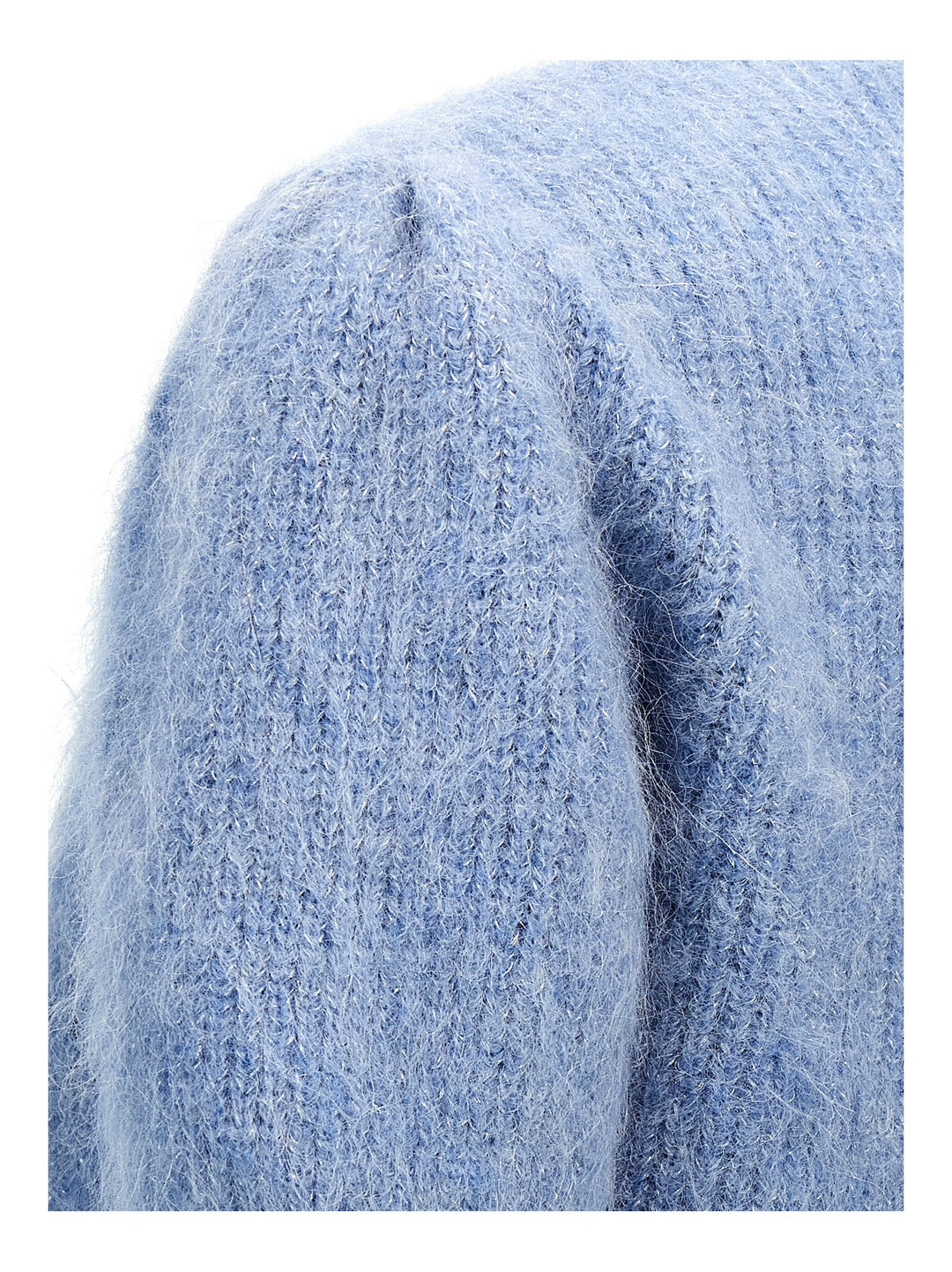 Blue Soft Knit Sweater, Cardigans Light Blue