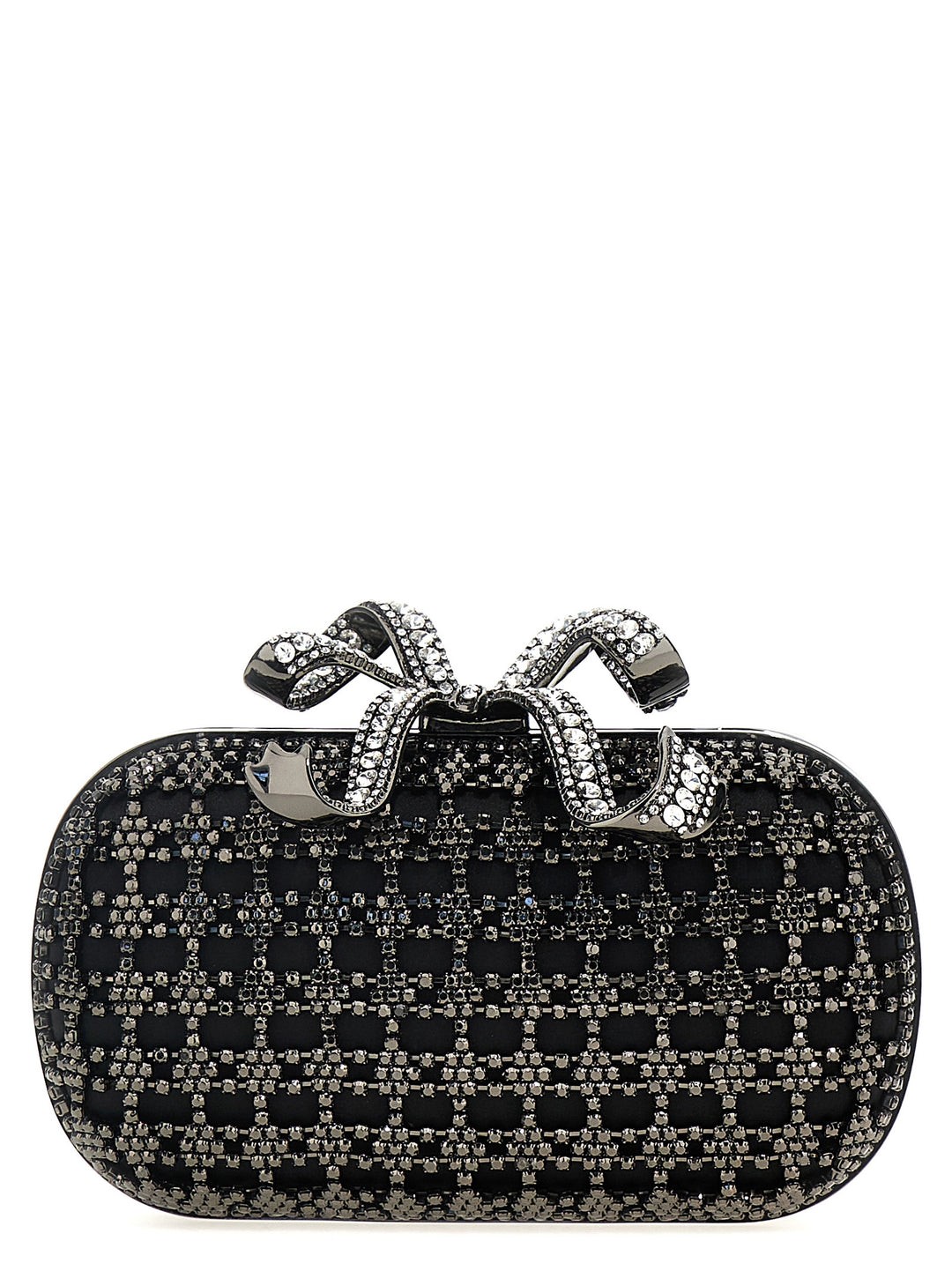 Black Crystal Clutch Black