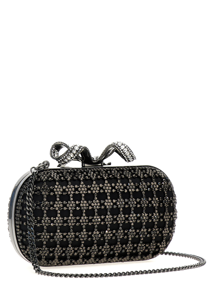 Black Crystal Clutch Black