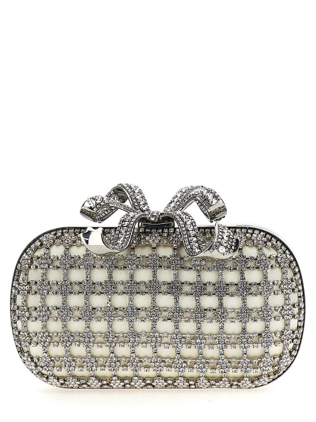 Champagne Crystal Clutch White