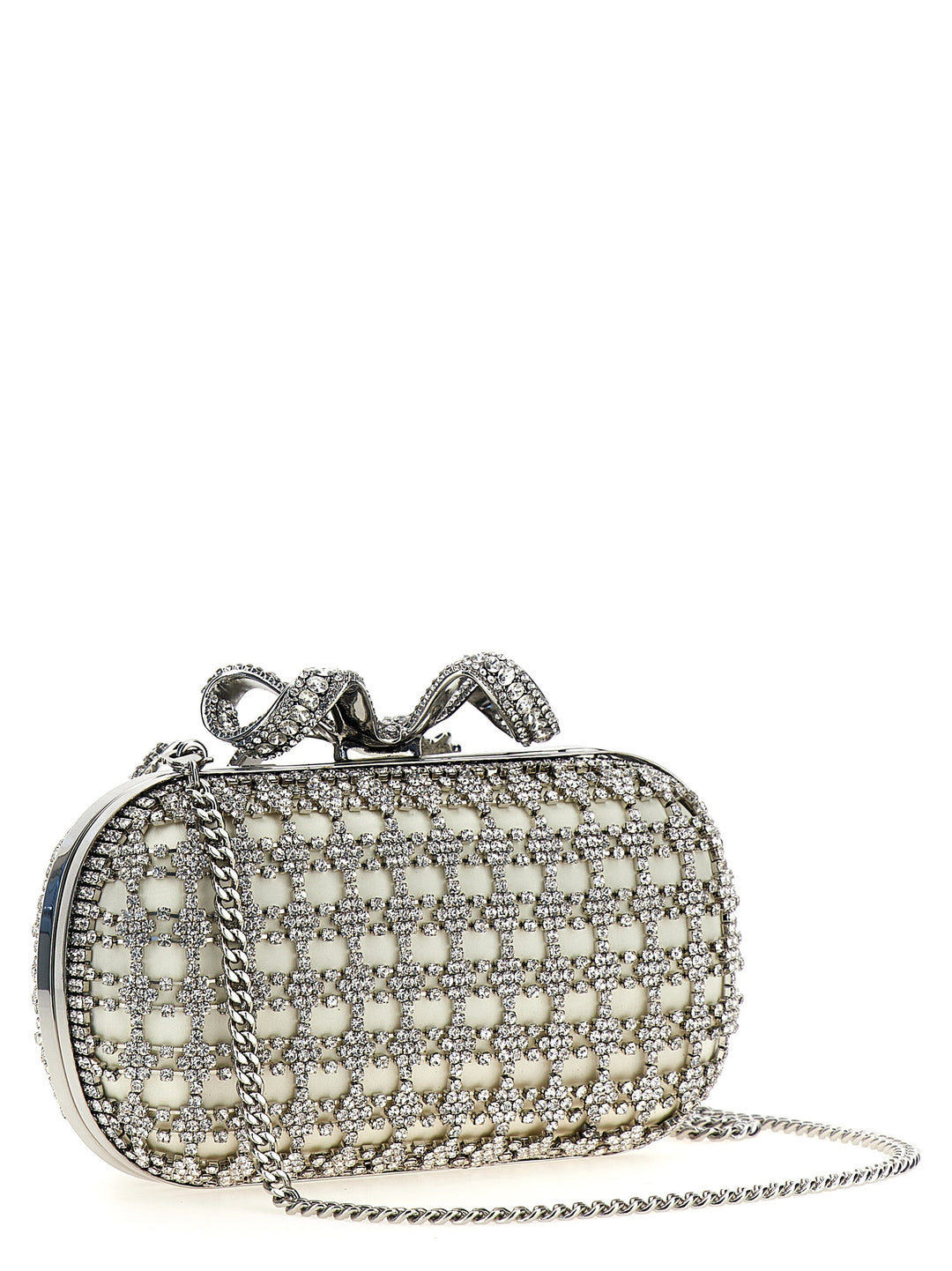 Champagne Crystal Clutch White