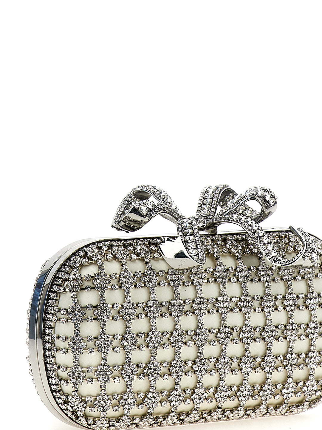 Champagne Crystal Clutch White