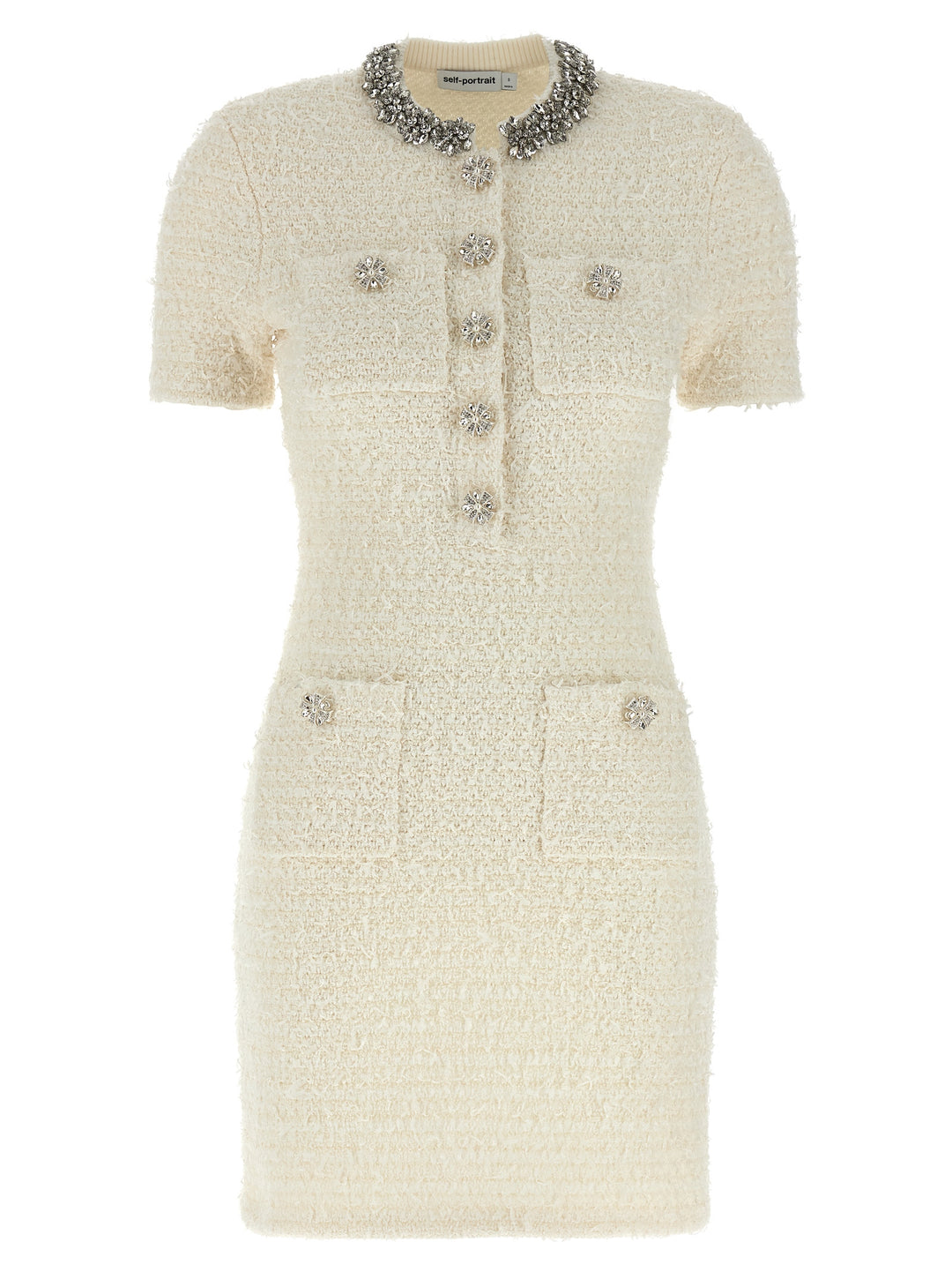 Self Portrait Knitted Dress Dresses - White | e3dbd9f575ee2e4842925c60e1afe12ae370cea5