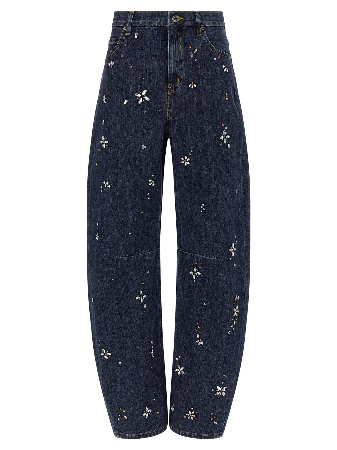 Self Portrait Barrel Leg Jeans - Blue | 81ecefa318ceaa669d7ab506664425cf516b5200