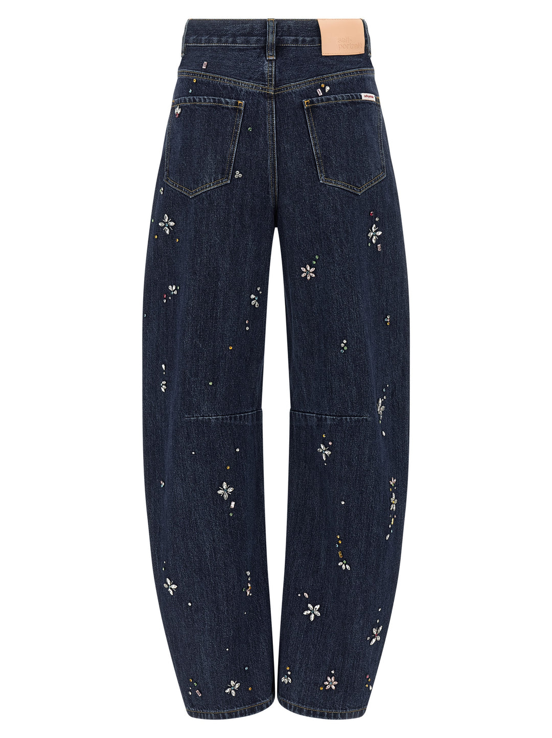 Self Portrait Barrel Leg Jeans - Blue | 1b983ea6dc9bb2e87d447a083babd113142150da
