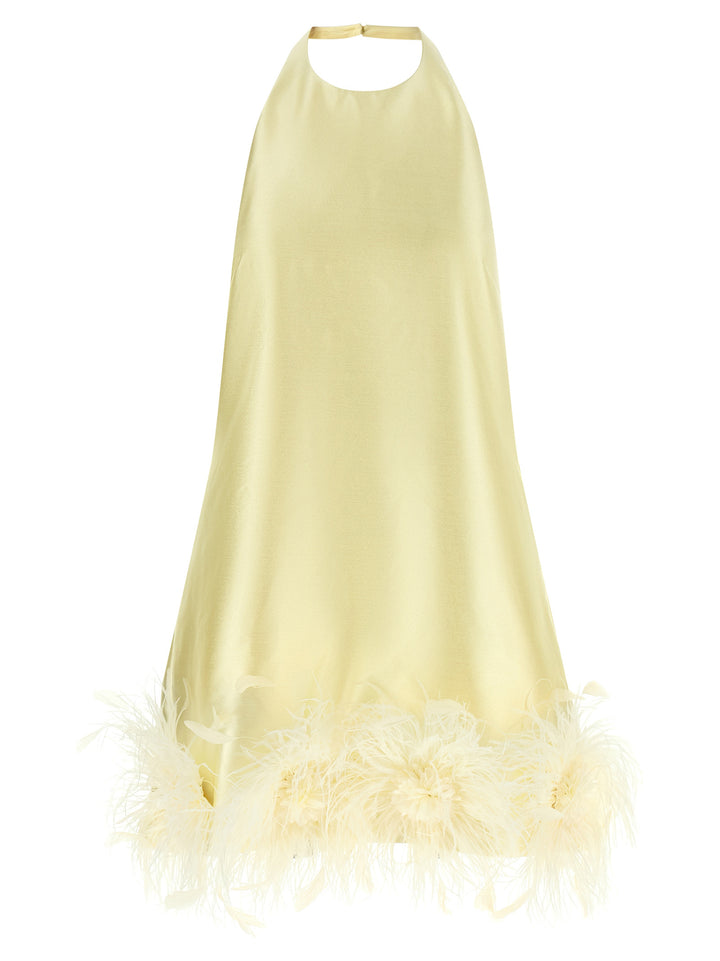 Self Portrait Feather Dress Dresses - Yellow | a20e9f39468272cf14858b6986835dd4a2054326