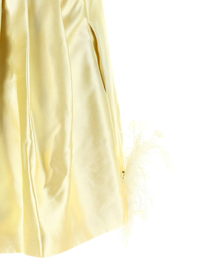 Self Portrait Feather Dress Dresses - Yellow | d5bfbdf21ba28494b471f9c441403f16ab8b1d1b