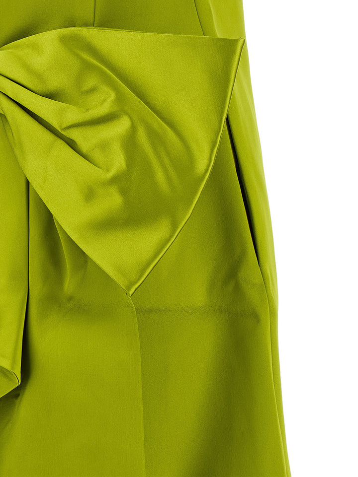 Self Portrait Maxi Bow Dress Dresses - Green | abea108c966c011396f12b33b8af30e78af125f1